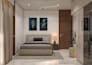 design a modern bedroom interior with realistic 3d rendering